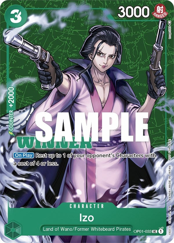 Image for Izo (Tournament Pack Vol. 2) [Winner] (OP01-033) (One Piece Promotion Cards) (OP-PR) - One Piece Card Game