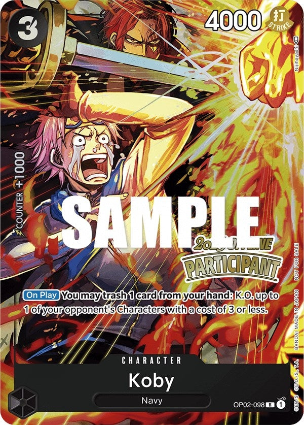 Image for Koby (Offline Regional 2023) [Participant] (OP02-098) (One Piece Promotion Cards) (OP-PR) - One Piece Card Game