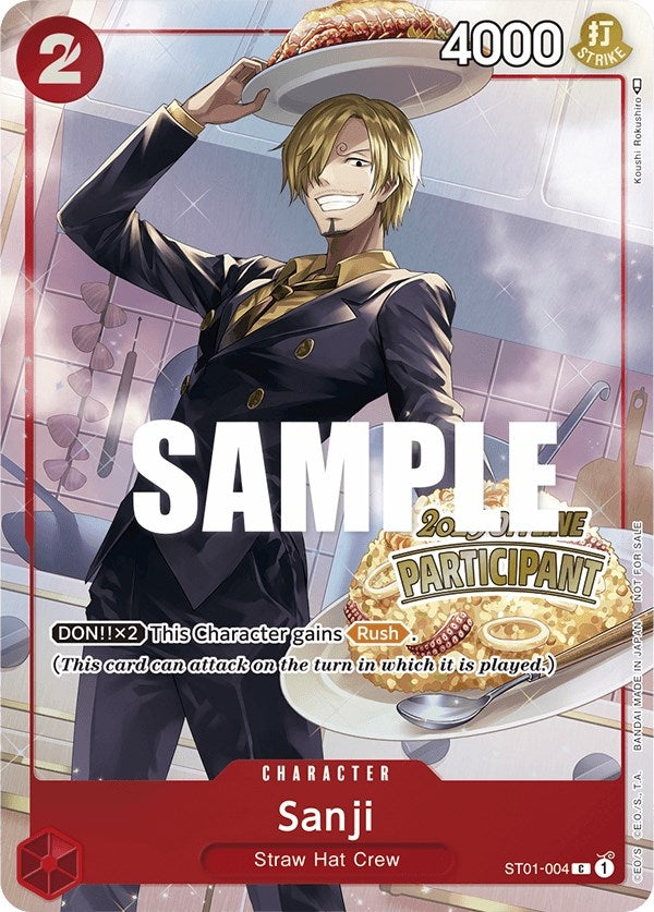 Image for Sanji (Offline Regional 2023) [Participant] (ST01-004) (One Piece Promotion Cards) (OP-PR) - One Piece Card Game