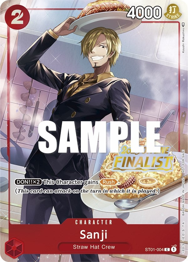Image for Sanji (Offline Regional 2023) [Finalist] (ST01-004) (One Piece Promotion Cards) (OP-PR) - One Piece Card Game