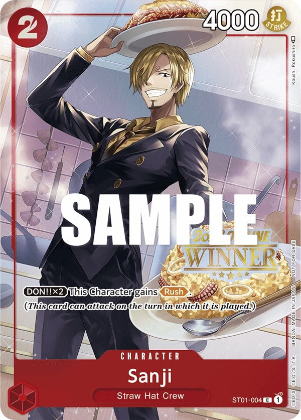Image for Sanji (Offline Regional 2023) [Winner] (ST01-004) (One Piece Promotion Cards) (OP-PR) - One Piece Card Game