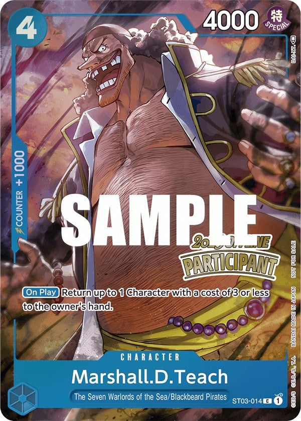 Image for Marshall.D.Teach (Offline Regional 2023) [Participant] (ST03-014) (One Piece Promotion Cards) (OP-PR) - One Piece Card Game