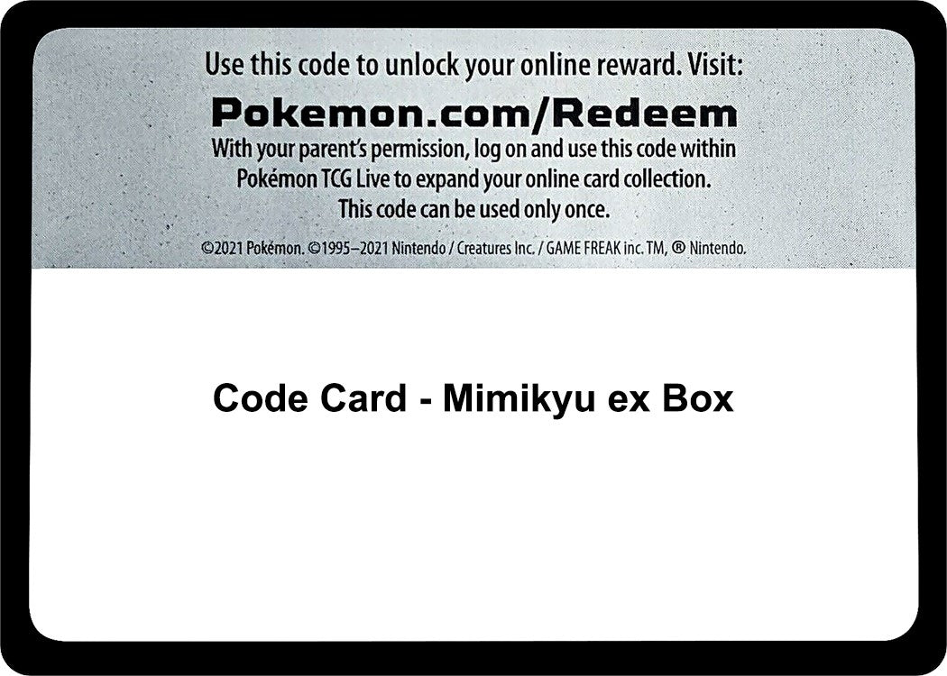 Image for Code Card - Mimikyu ex Box (Miscellaneous Cards & Products) (MCAP) - Pokemon