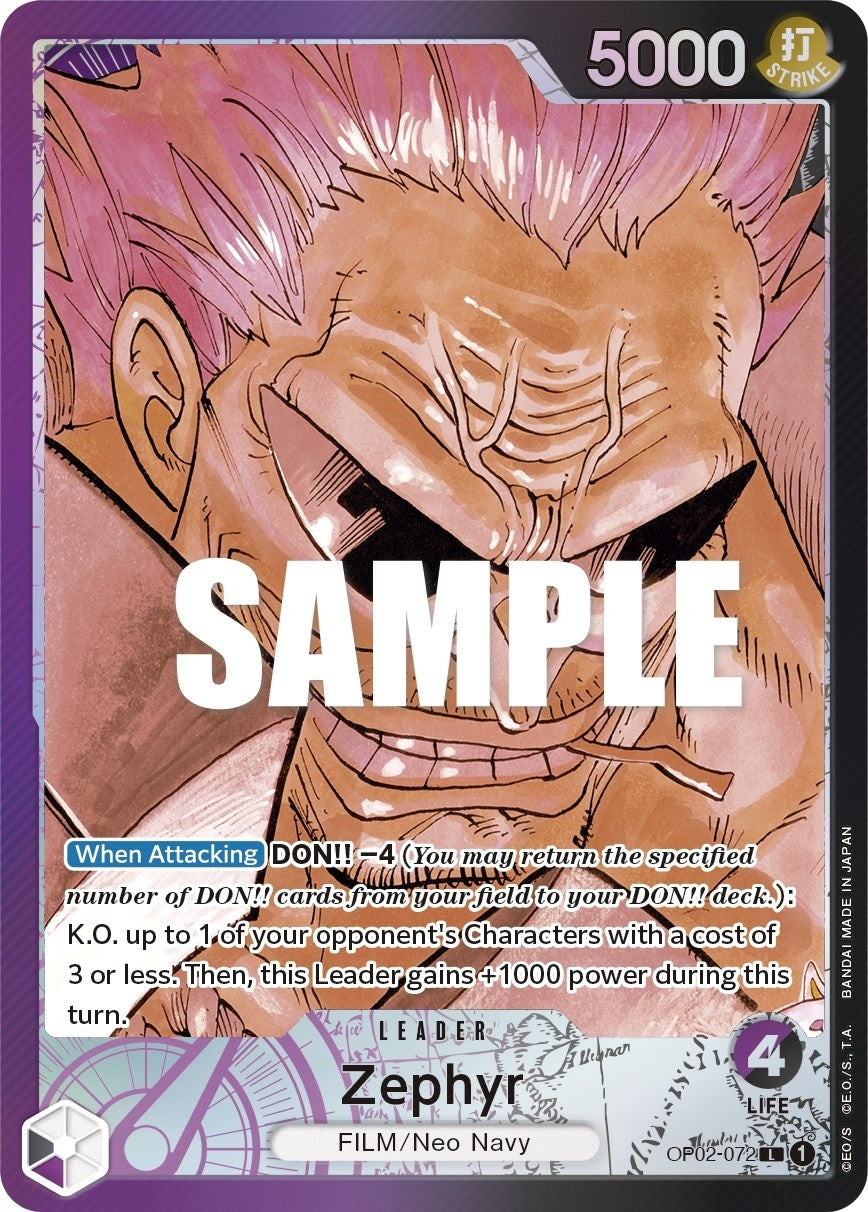 Image for Zephyr (Alternate Art) (OP02-072) (Paramount War) (OP02) - One Piece Card Game