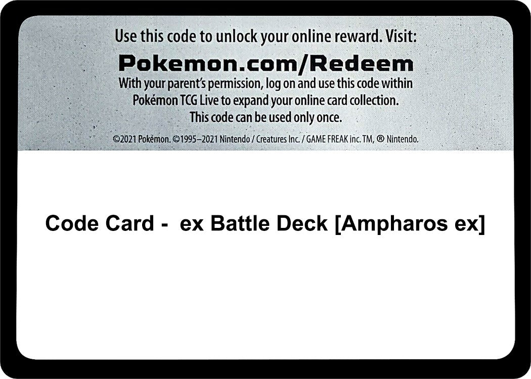 Image for Code Card - ex Battle Deck [Ampharos ex] (Miscellaneous Cards & Products) (MCAP) - Pokemon