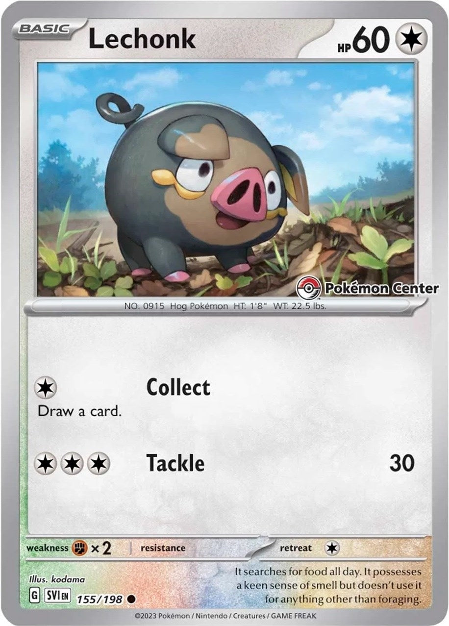 Image for Lechonk (Pokemon Center Exclusive) (155/198) (Miscellaneous Cards & Products) (MCAP) - Pokemon