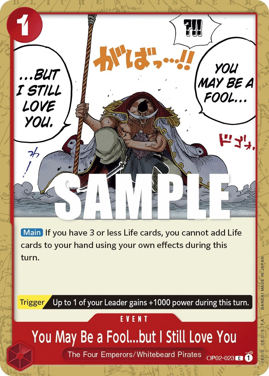Image for You May Be a Fool...but I Still Love You (OP02-023) (Paramount War) (OP02) - One Piece Card Game