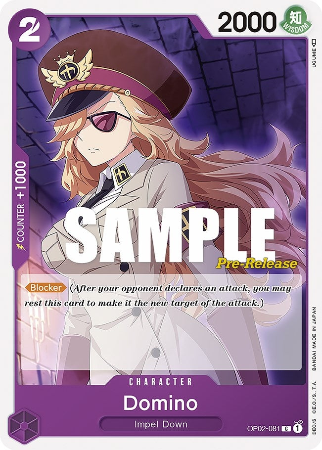 Image for Domino (OP02-081) (Paramount War Pre-Release Cards) (OP02 PRE) - One Piece Card Game