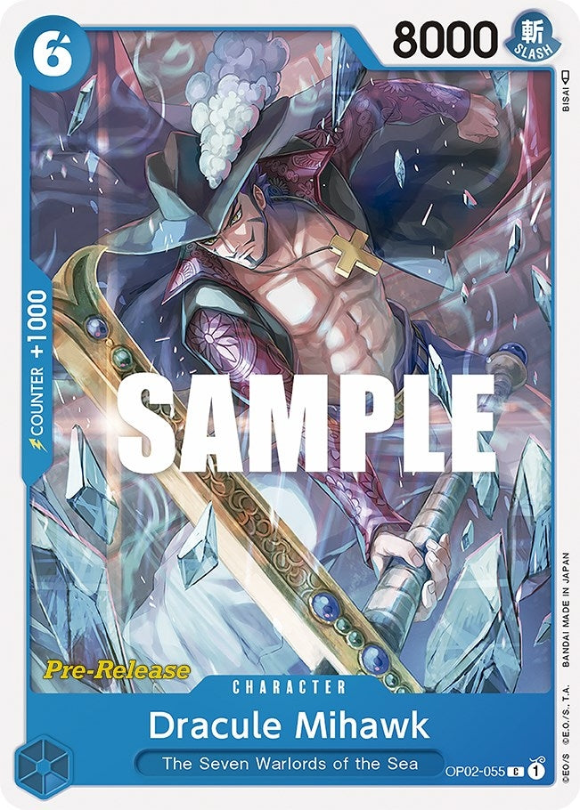 Image for Dracule Mihawk (OP02-055) (Paramount War Pre-Release Cards) (OP02 PRE) - One Piece Card Game