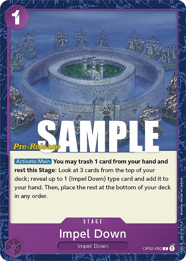 Image for Impel Down (OP02-092) (Paramount War Pre-Release Cards) (OP02 PRE) - One Piece Card Game
