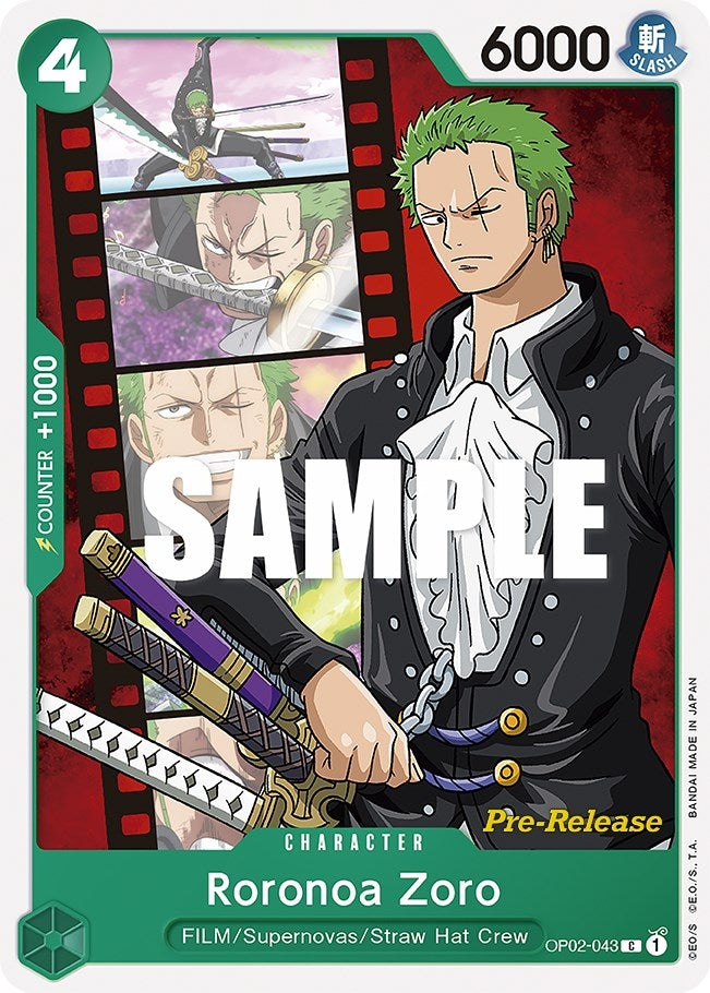 Image for Roronoa Zoro (OP02-043) (Paramount War Pre-Release Cards) (OP02 PRE) - One Piece Card Game