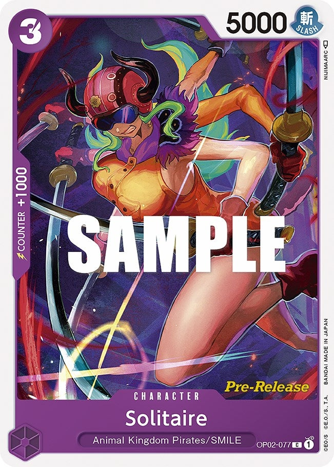 Image for Solitaire (OP02-077) (Paramount War Pre-Release Cards) (OP02 PRE) - One Piece Card Game