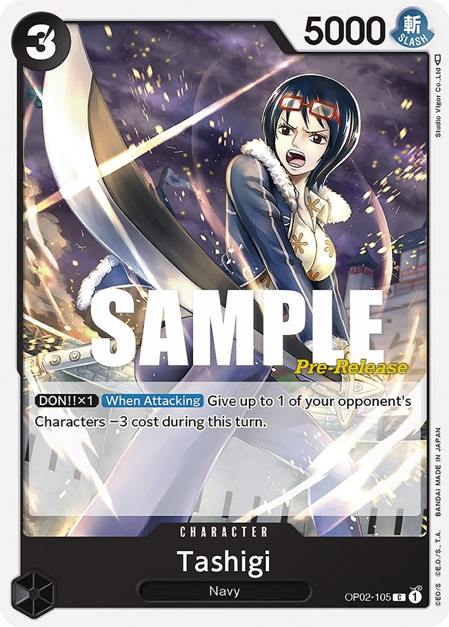 Image for Tashigi (OP02-105) (Paramount War Pre-Release Cards) (OP02 PRE) - One Piece Card Game