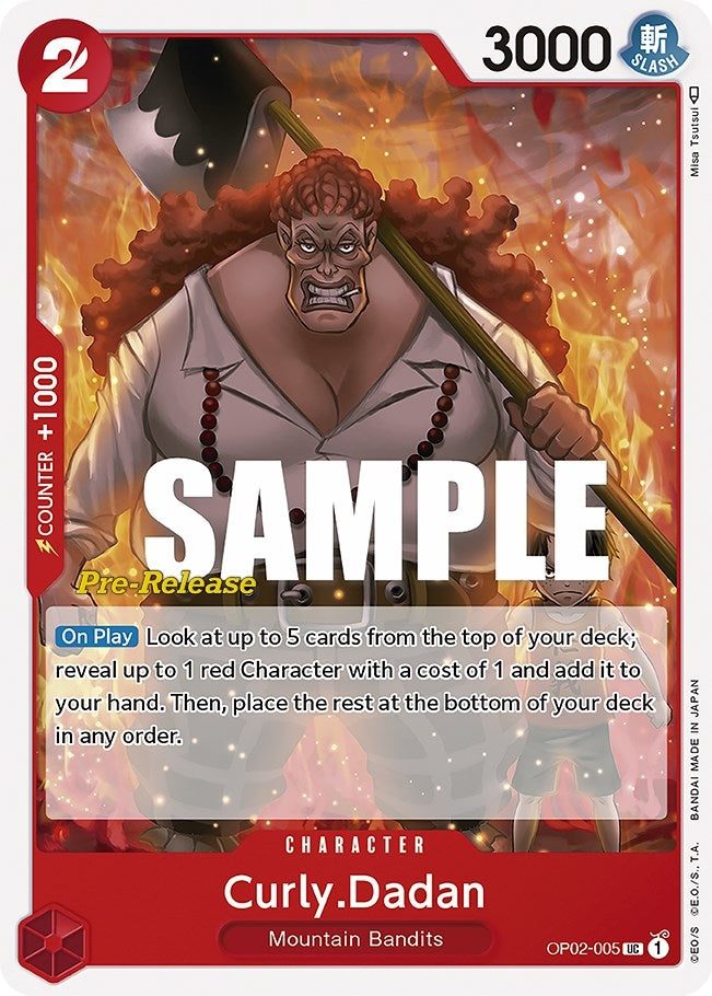 Image for Curly.Dadan (OP02-005) (Paramount War Pre-Release Cards) (OP02 PRE) - One Piece Card Game