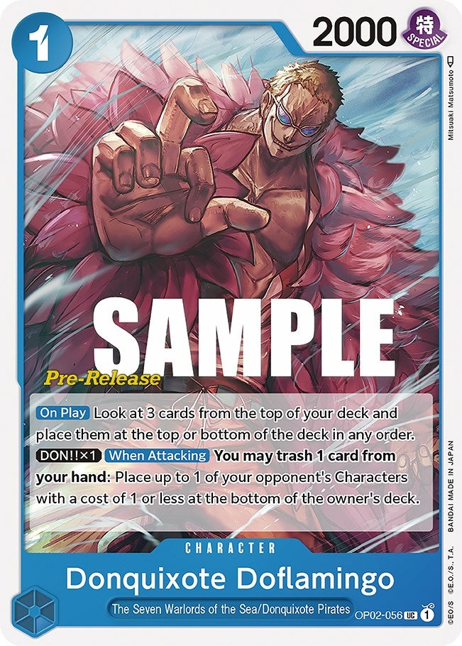 Image for Donquixote Doflamingo (OP02-056) (Paramount War Pre-Release Cards) (OP02 PRE) - One Piece Card Game