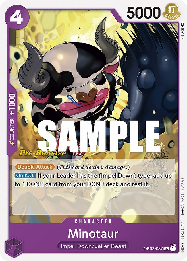 Image for Minotaur (OP02-087) (Paramount War Pre-Release Cards) (OP02 PRE) - One Piece Card Game