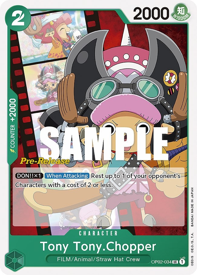 Image for Tony Tony.Chopper (OP02-034) (Paramount War Pre-Release Cards) (OP02 PRE) - One Piece Card Game