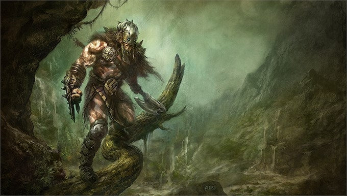 Image for Aleksi Briclot Planeswalker Playmat for Magic: The Gathering (Kickstarter Exclusive) - Garruk Wildspeaker - Playmats