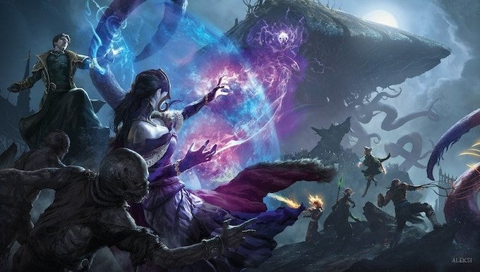 Image for Aleksi Briclot Planeswalker Playmat for Magic: The Gathering (Kickstarter Exclusive) - Eldritch Moon Battle - Playmats
