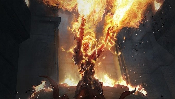 Image for Aleksi Briclot Planeswalker Playmat for Magic: The Gathering (Kickstarter Exclusive) - Chandra, Ravaging Blaze - Playmats
