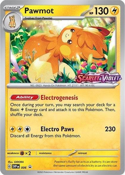 Image for Pawmot - 006 (Prerelease) (006) (SV: Scarlet & Violet Promo Cards) (SVP) - Pokemon
