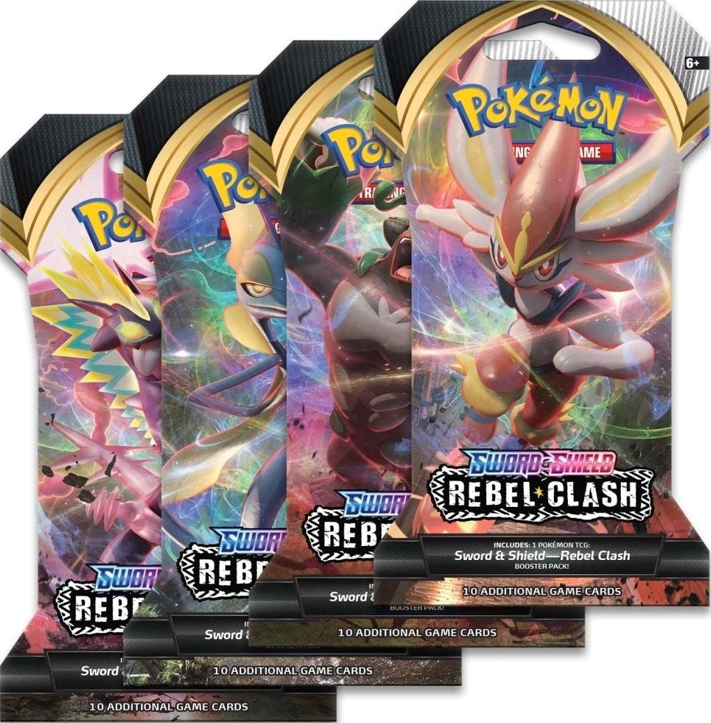 Image for Rebel Clash Sleeved Booster Pack Art Bundle [Set of 4] - Pokemon