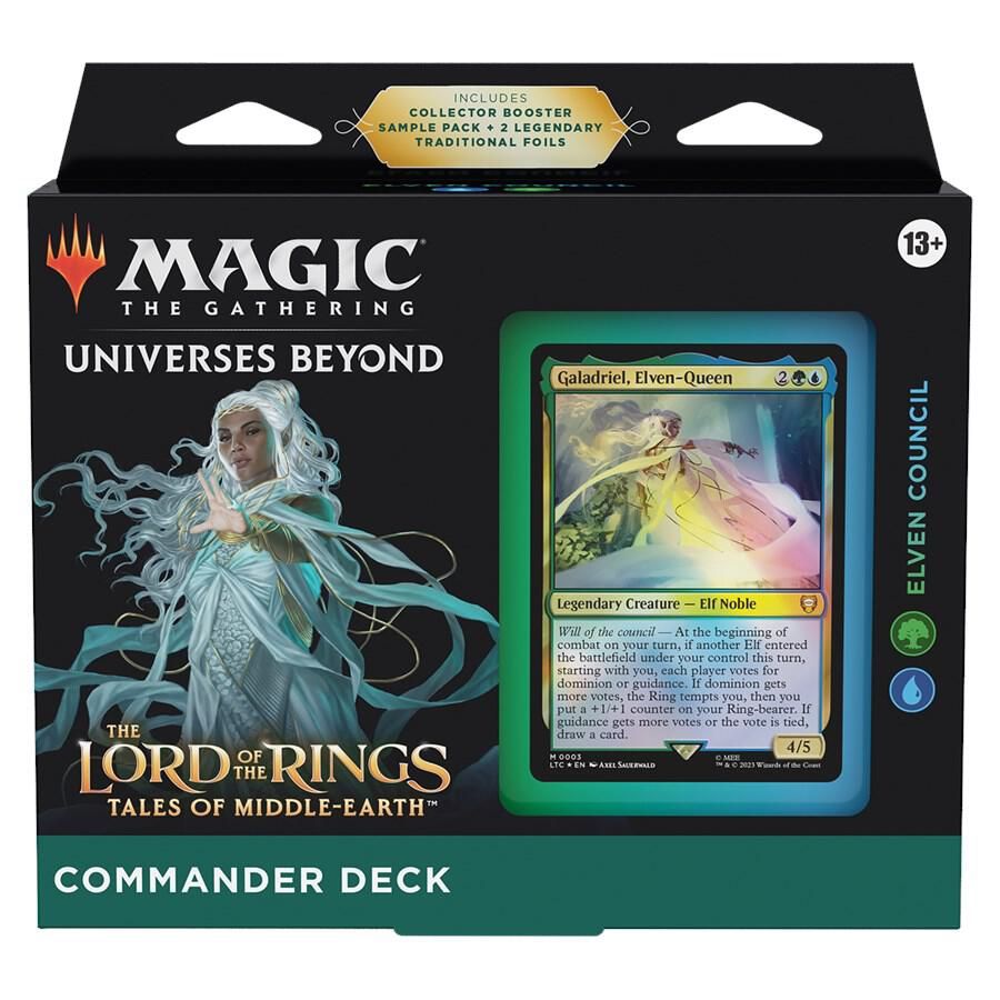 Magic The Gathering | Lord of the Rings - Elven Council (Blue/Green) Commander Deck - PokeBox USA
