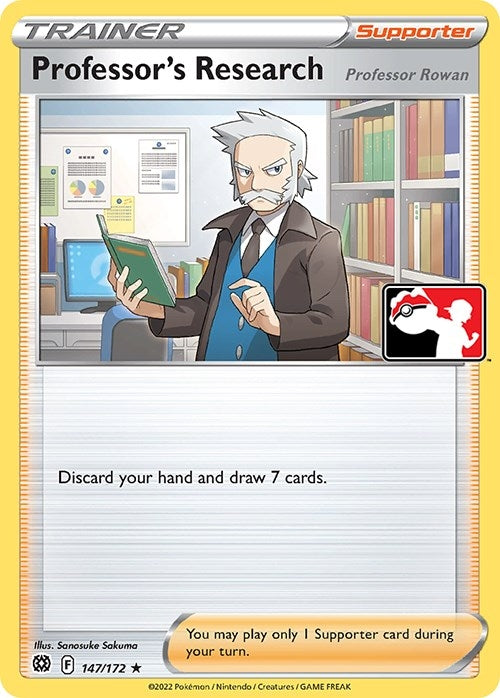 Image for Professor's Research [Professor Rowan] (147/172) (Prize Pack Series Cards) - Pokemon