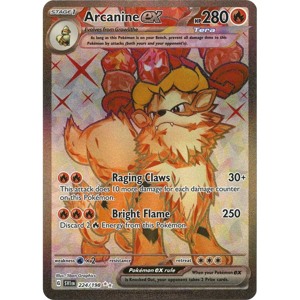 Arcanine ex (224/198) (SV01: Scarlet & Violet Base Set) - PokeBox USA