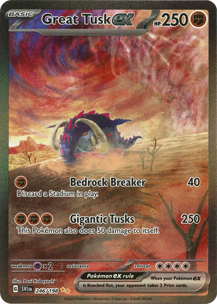 Great Tusk ex (246/198) (SV01: Scarlet & Violet Base Set) - PokeBox USA