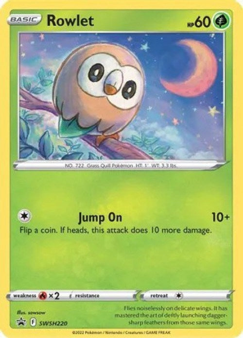 Image for Rowlet - SWSH220 (Cosmos Holo) (SWSH220) (Miscellaneous Cards & Products) (MCAP) - Pokemon