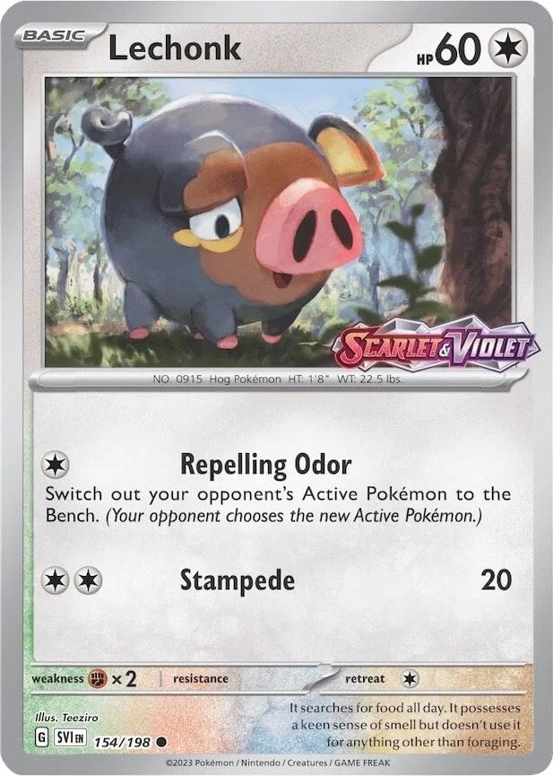 Image for Lechonk - 154/198 (Store Promo) (154/198) (Miscellaneous Cards & Products) (MCAP) - Pokemon