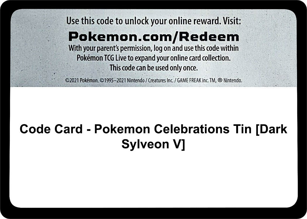 Image for Code Card - Pokemon Celebrations Tin [Dark Sylveon V] (Celebrations) (CLB) - Pokemon
