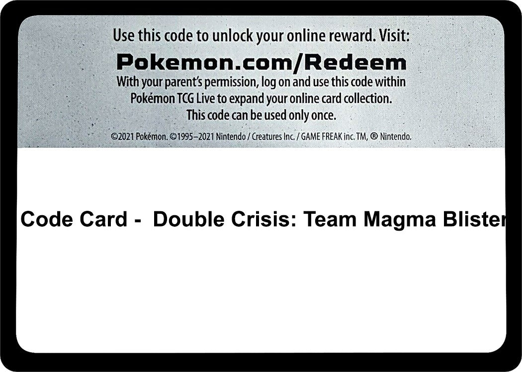 Image for Code Card - Double Crisis: Team Magma Blister (Double Crisis) (DCR) - Pokemon