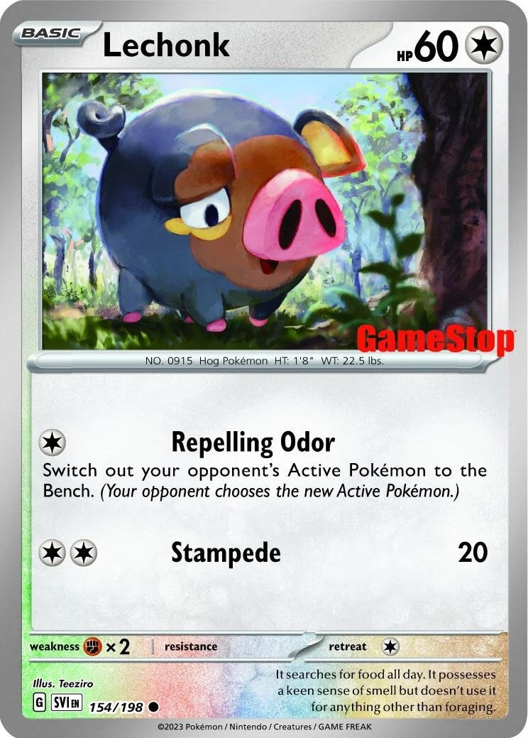 Image for Lechonk - 154/198 (GameStop Promo) (154/198) (Miscellaneous Cards & Products) (MCAP) - Pokemon
