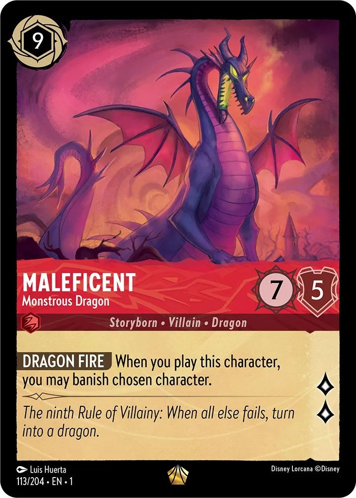 Image for Maleficent - Monstrous Dragon (113/204) (The First Chapter) (1) - Disney Lorcana