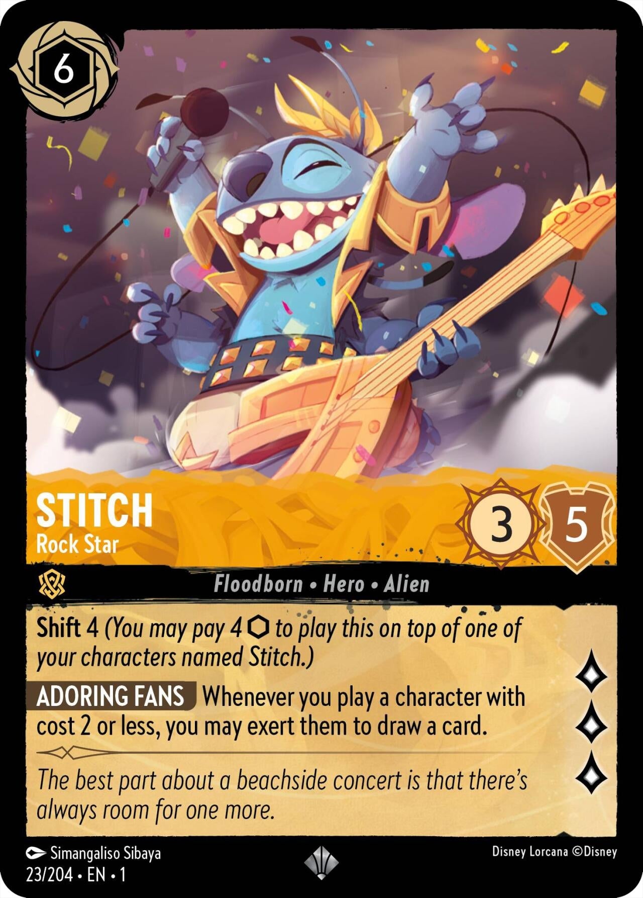 Image for Stitch - Rock Star (23/204) (The First Chapter) (1) - Disney Lorcana