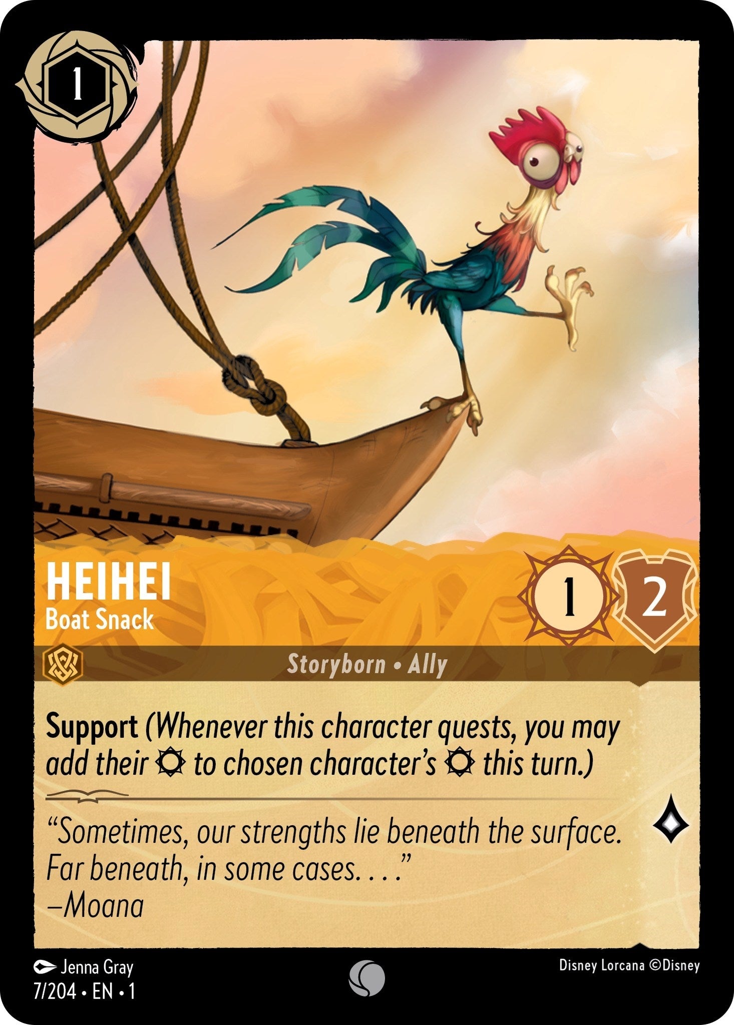 Image for Heihei - Boat Snack (7/204) (The First Chapter) (1) - Disney Lorcana