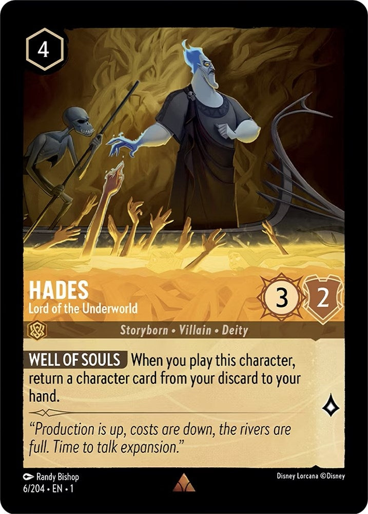 Image for Hades - Lord of the Underworld (6/204) (The First Chapter) (1) - Disney Lorcana