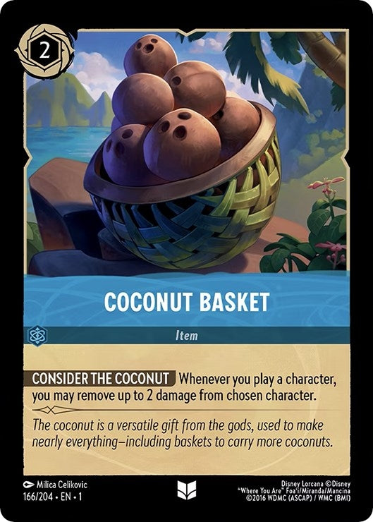 Image for Coconut Basket (166/204) (The First Chapter) (1) - Disney Lorcana