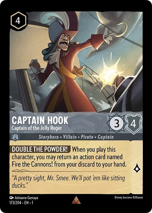 Image for Captain Hook - Captain of the Jolly Roger (173/204) (The First Chapter) (1) - Disney Lorcana