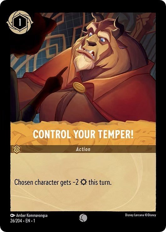 Image for Control Your Temper! (26/204) (The First Chapter) (1) - Disney Lorcana