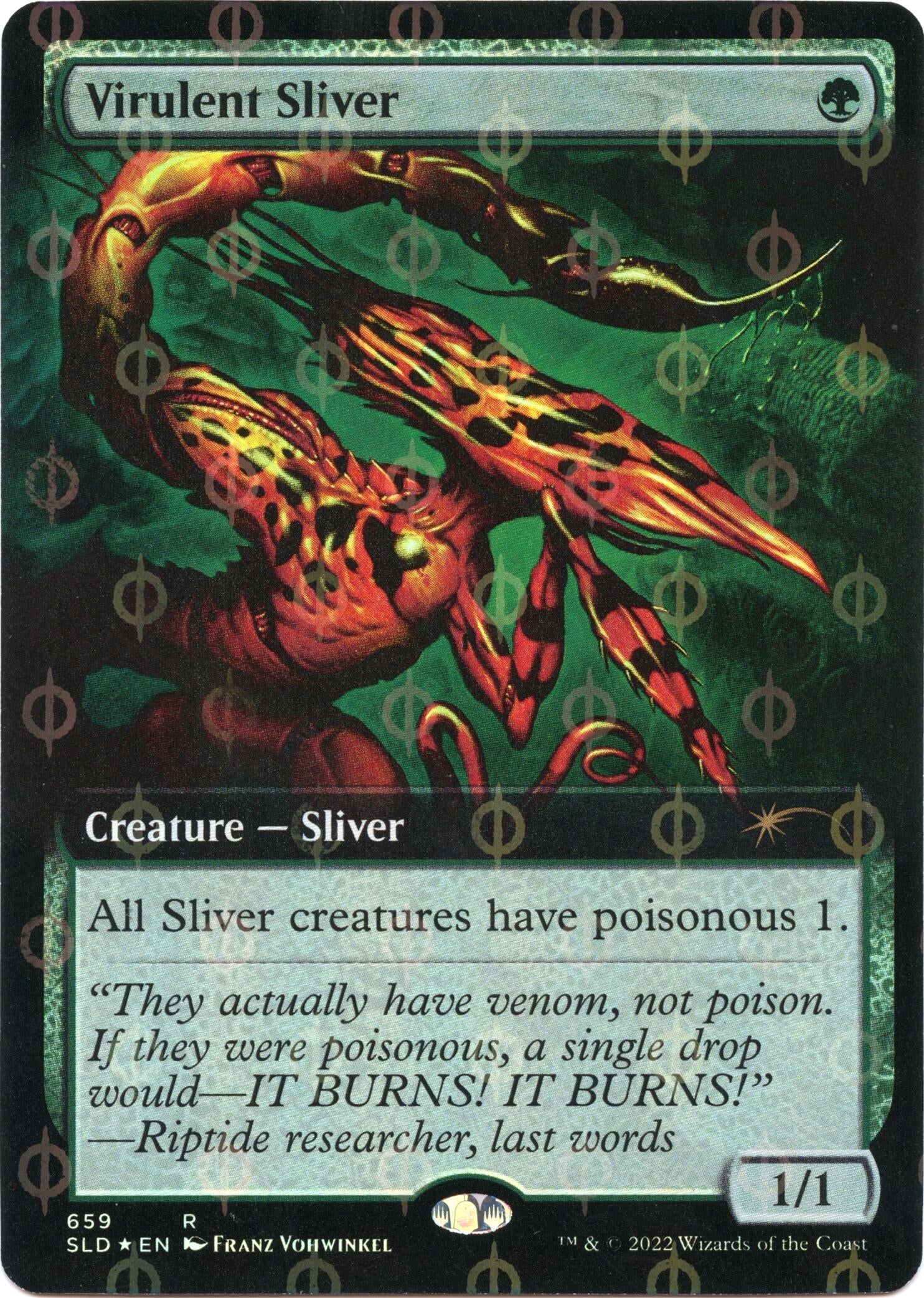 Virulent Sliver (Extended Art) (Step-and-Compleat Foil) (659) (Secret Lair Drop Series) - PokeBox USA