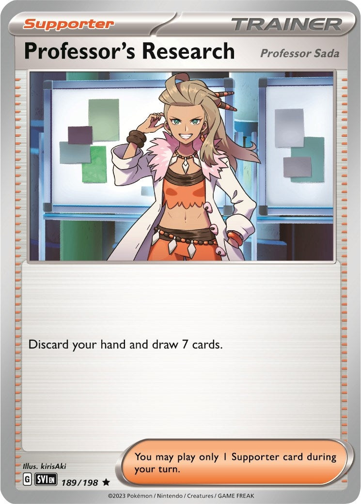 Image for Professor's Research [Professor Sada] - 189/198 (Non-Holo) (189/198) (Deck Exclusives) (PR) - Pokemon