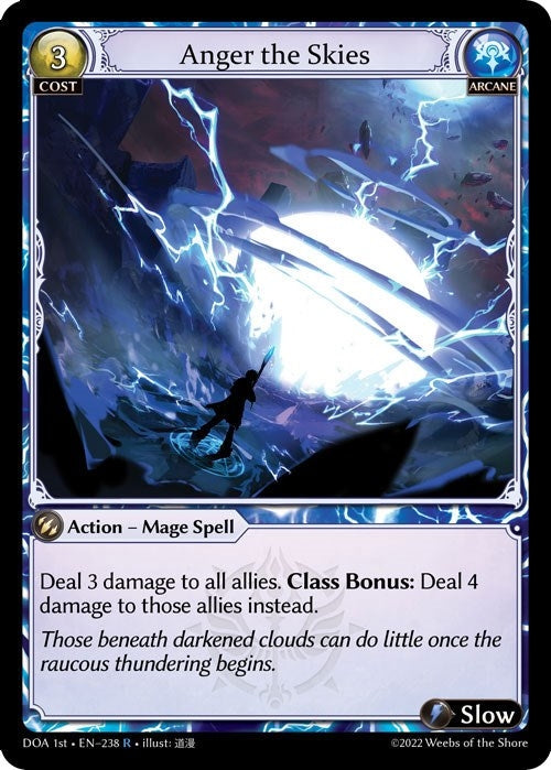 Image for Anger the Skies (238) (Dawn of Ashes 1st Edition) (DOA 1st) - Grand Archive TCG