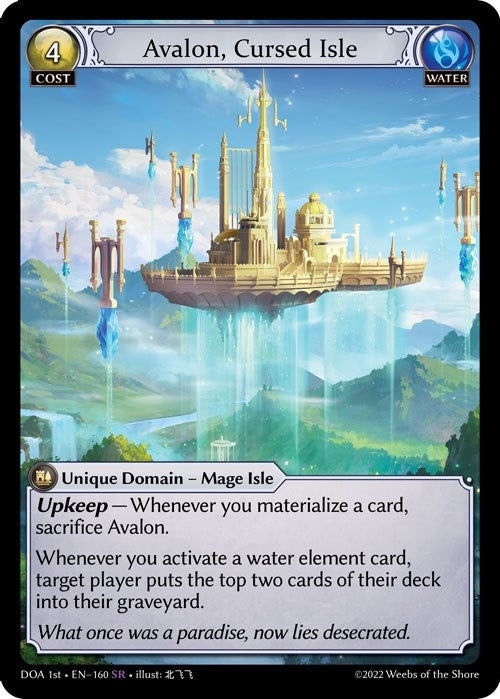 Image for Avalon, Cursed Isle (160) (Dawn of Ashes 1st Edition) (DOA 1st) - Grand Archive TCG
