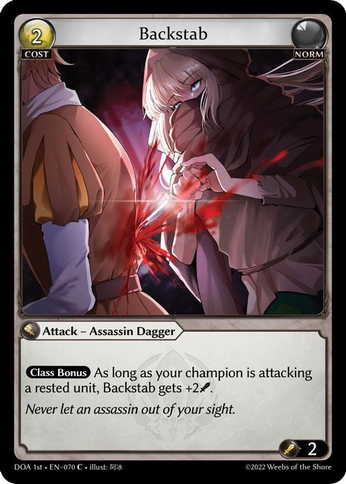Image for Backstab (070) (Dawn of Ashes 1st Edition) (DOA 1st) - Grand Archive TCG
