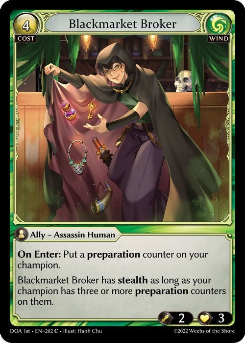 Image for Blackmarket Broker (202) (Dawn of Ashes 1st Edition) (DOA 1st) - Grand Archive TCG