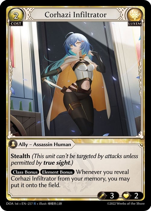 Image for Corhazi Infiltrator (257) (Dawn of Ashes 1st Edition) (DOA 1st) - Grand Archive TCG