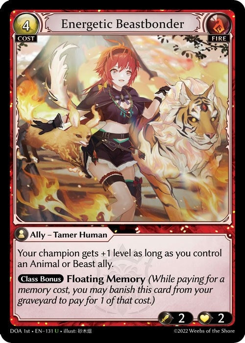 Image for Energetic Beastbonder (131) (Dawn of Ashes 1st Edition) (DOA 1st) - Grand Archive TCG